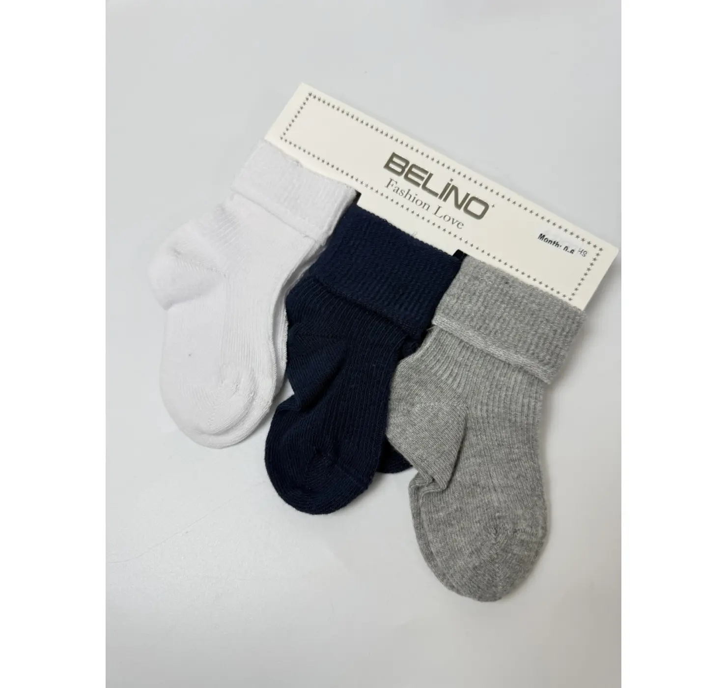Шкарпетки. Розмір: 0-6. Колір: Синій. Кількість: 3 шт. Belino