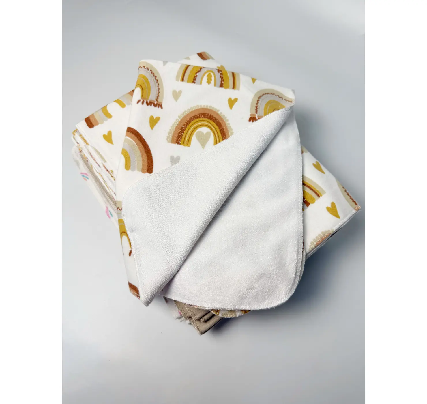 Пеленка непромокаюча байка. Розмір: 50/70. Колір: Помаранчевий. Принт: Звірята. Home.mama. вид 1