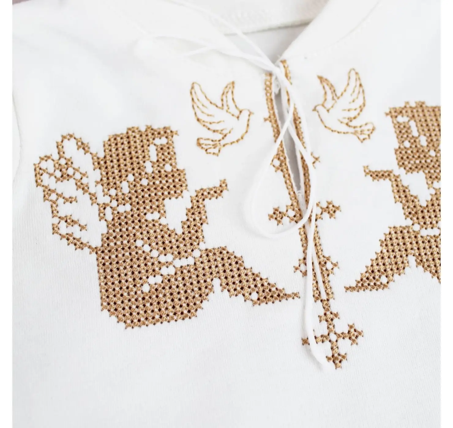 Вишитий набір для хрещення з Ангелами. Розмір: 62. Ладан вид 1