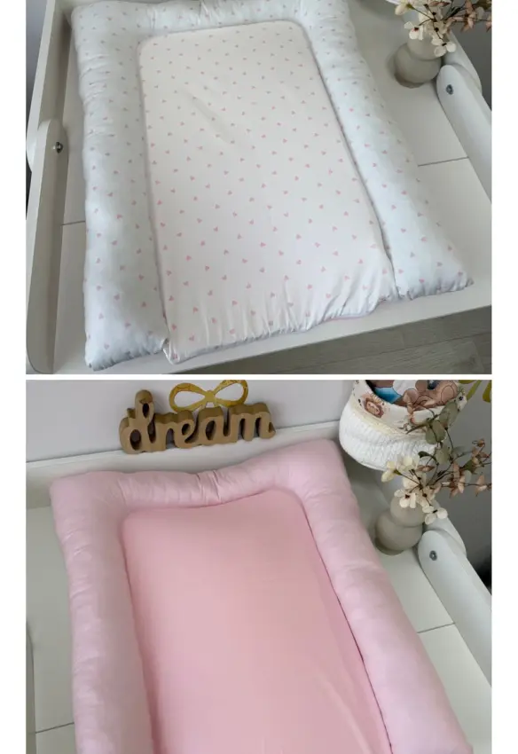 Повивальний матрац Серце. Колір: Рожевий: Розміри : 50*70. Home.mama