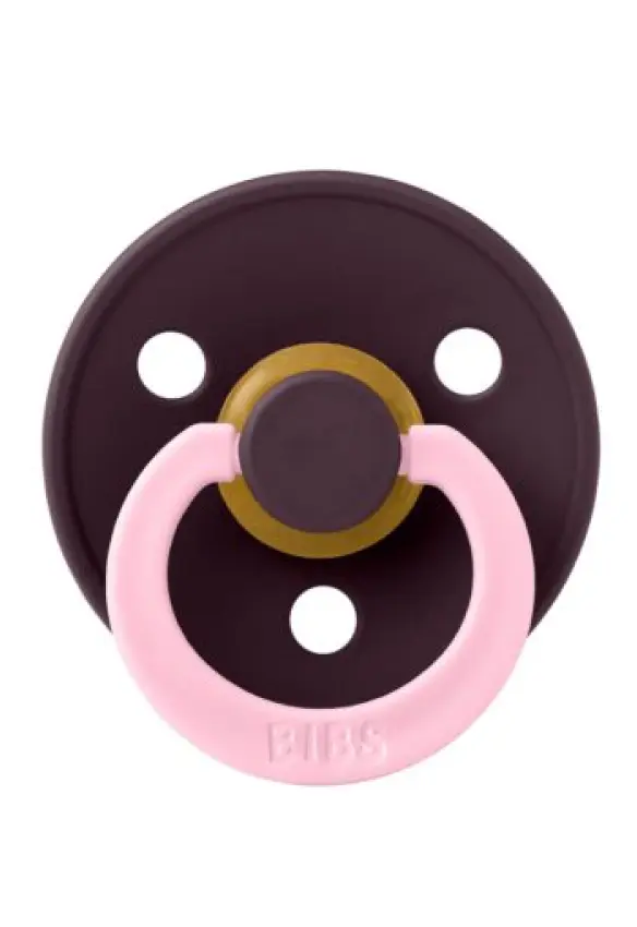 Пустушка Studio Colour Fusion Latex Round (кругла) – Plum/Baby Pink. BIBS