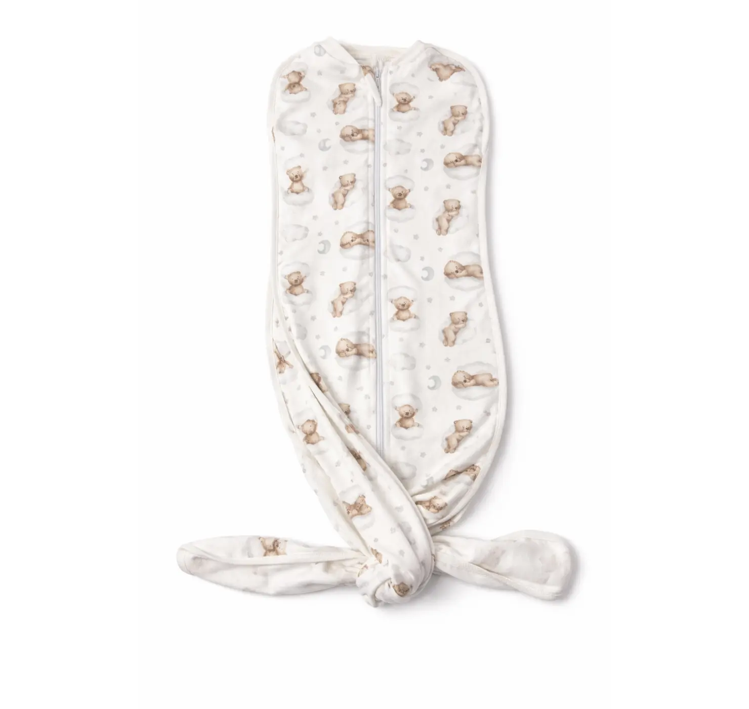 Зростаюча пелюшка кокон. Принт: Ведмедик. Колір: Молочний. Sweet Mario