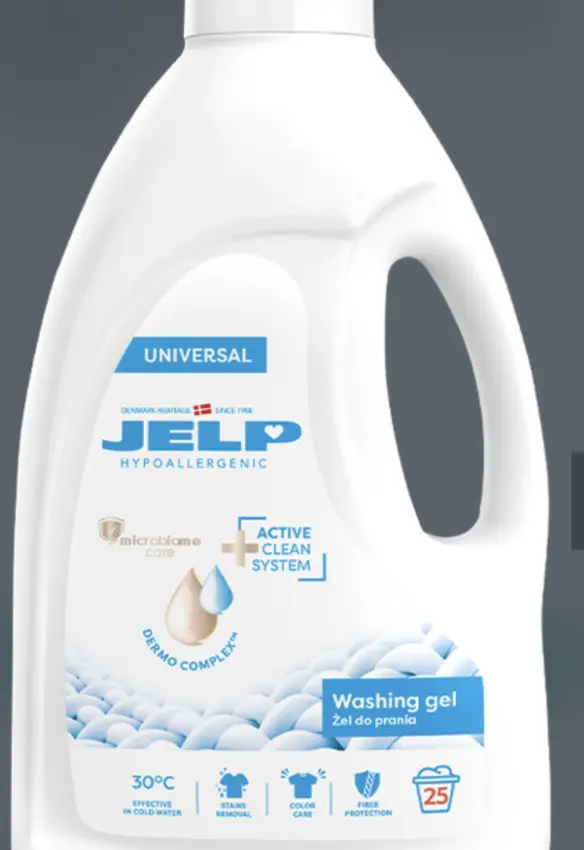 Гіпоалергенний гель для прання універсальний. Розмір: 2л. 25 прань  . JELP