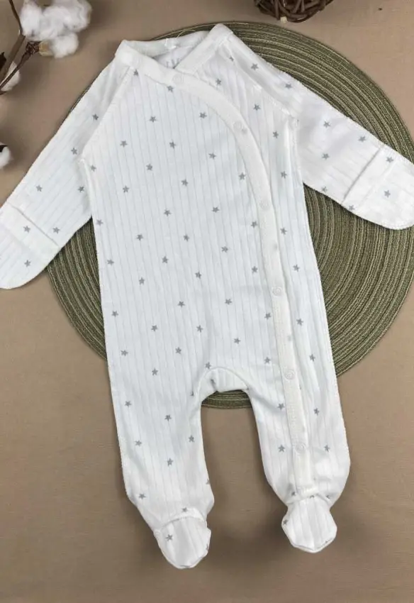 Чоловічок  ясля. Принт : Зірка. Розмір: 56 | Матеріал: Інтерлок | Колір: Сірий. Sweet Mario