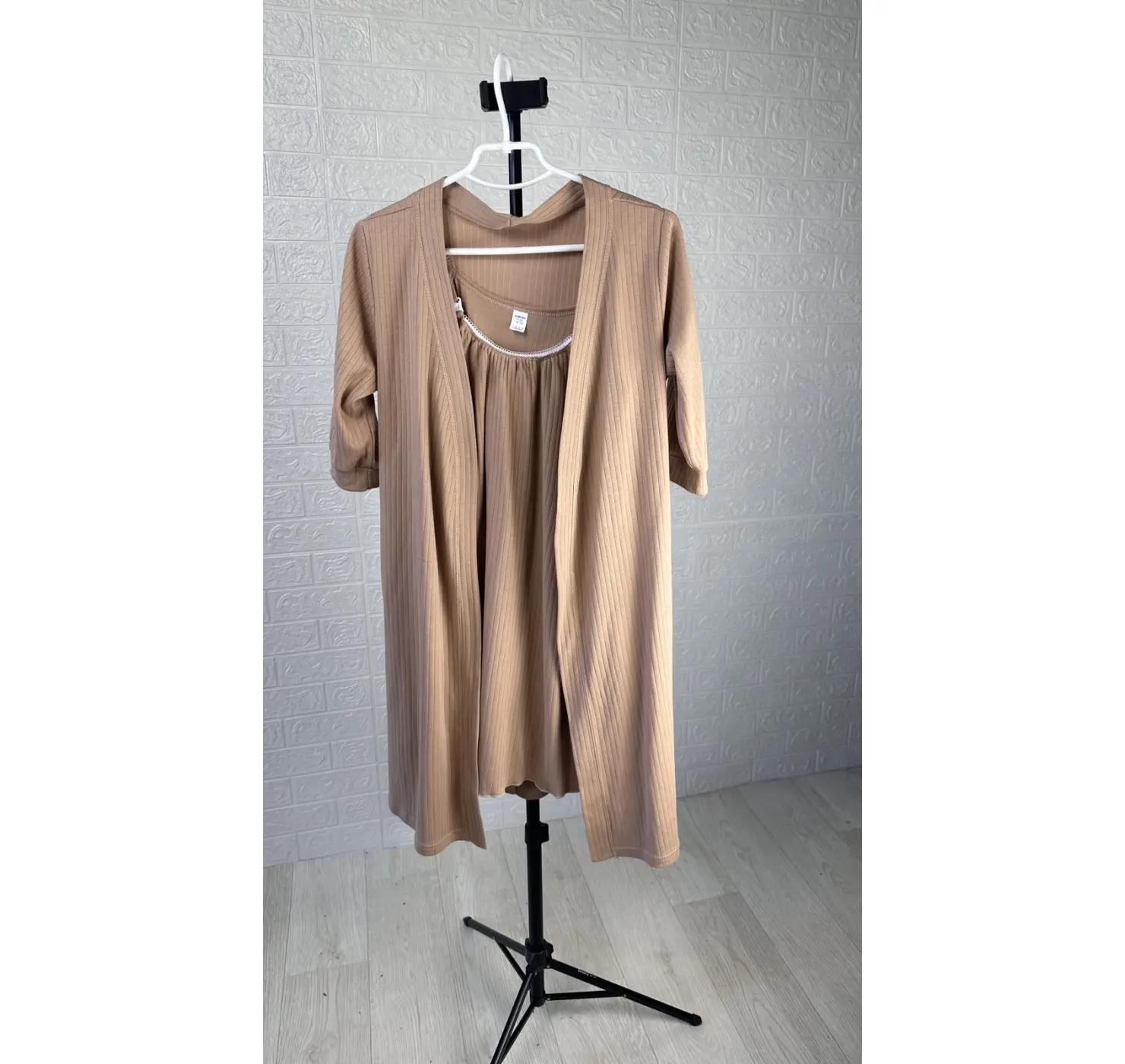 Комплект у пологовий халат та нічна  | Колір: Пісочний. Розмір: 44/46. Сонечко. вид 13