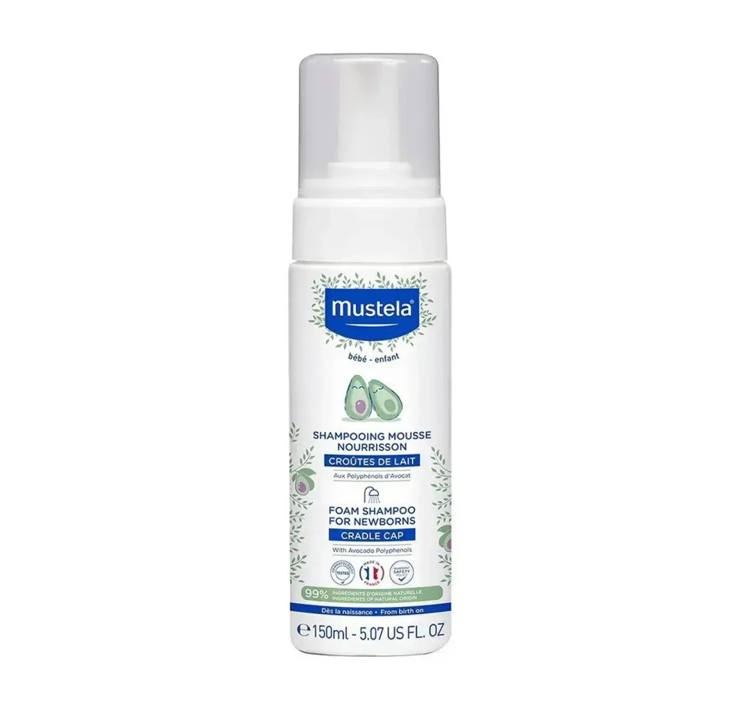 Пінка-шампунь для новонароджених Mustela Bebe Foam Shampoo for Newborns. Розмір: 150 мл