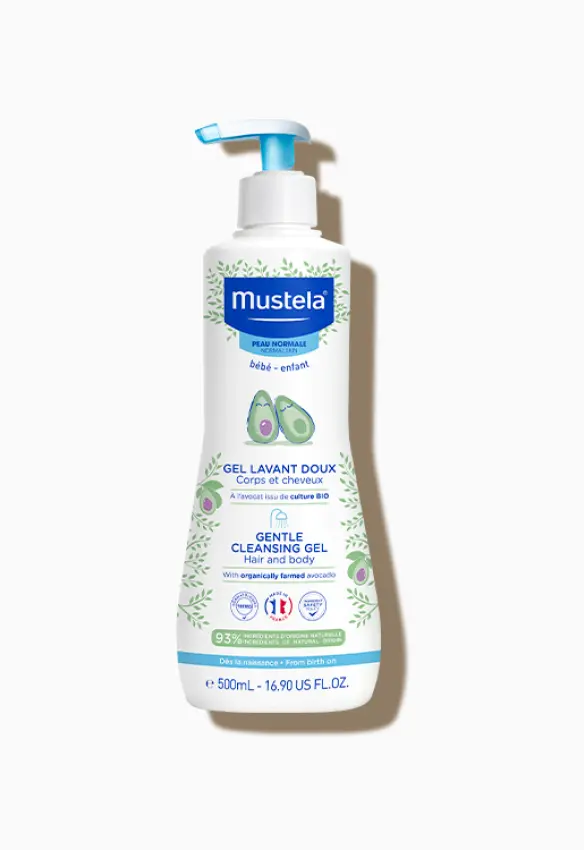 Ніжний очищуючий гель для голови та тіла. Розміри: 500мл. Mustela