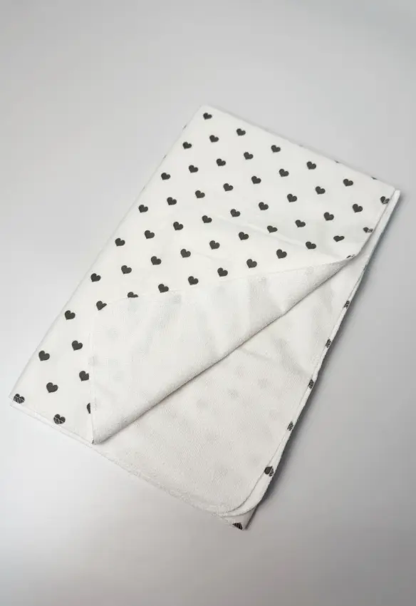 Пеленка непромокаюча байка. Розмір: 90/70. Колір: Білий/Сірий. Home.mama.