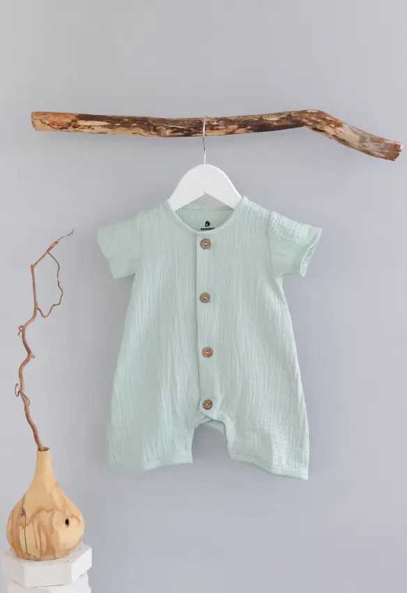 Напівкомбінезон мусліновий. Розмір: 68. Колір: Оливковий. Minikin