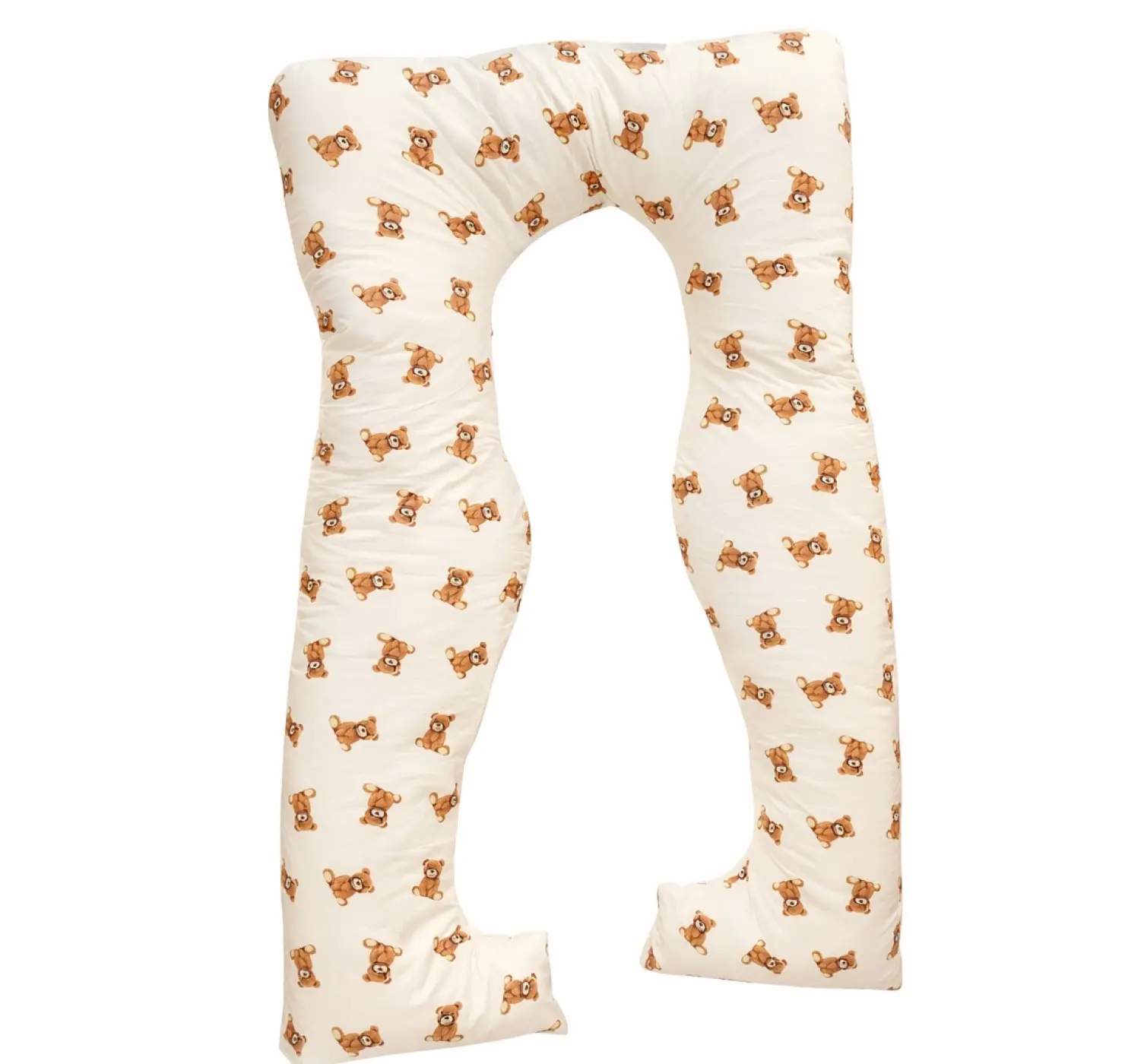 Подушка для вагітних вісімка. Принт Ведмедик | Колір: Бежевий. Розмір:160 см. Home.mama