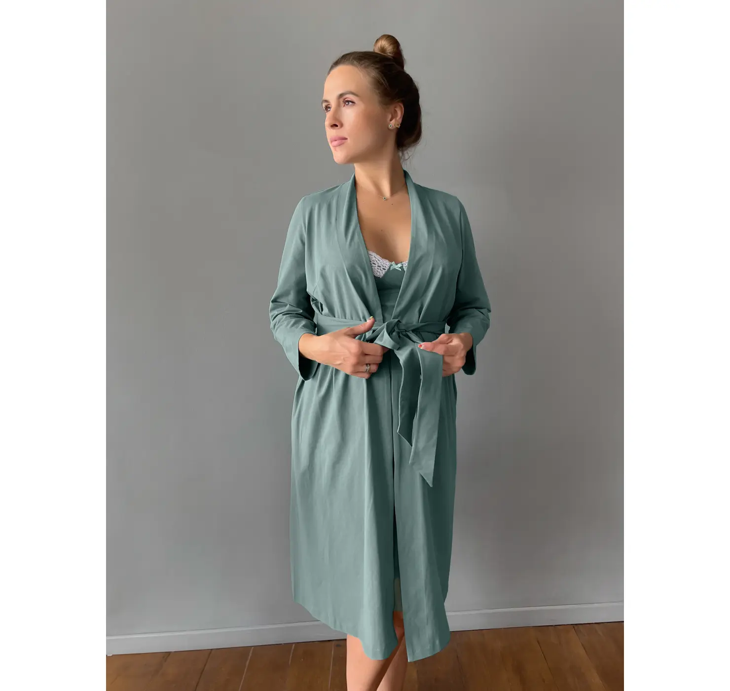 Халат. Колір: Сірий | Розмір: L. Мамин Дім вид 18