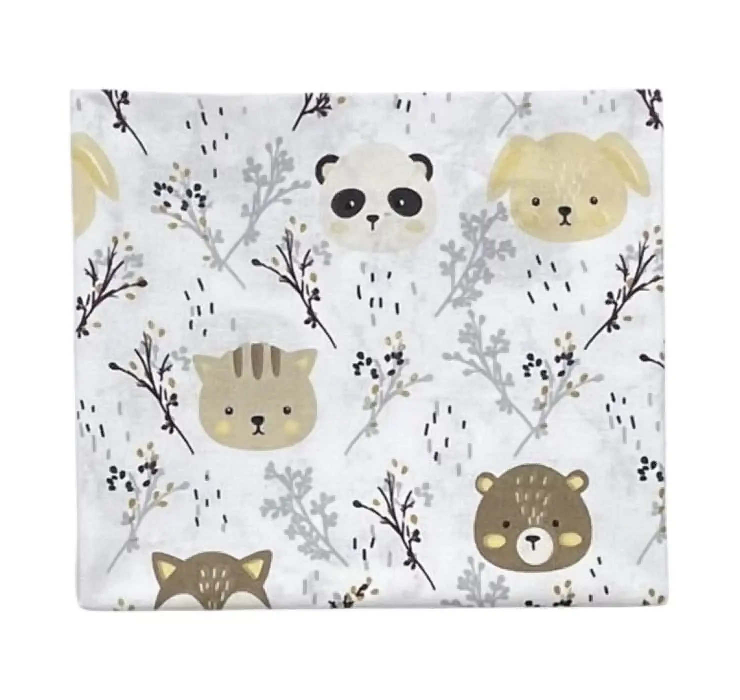 Пелюшка бавовняна. Принт: Ведмеді. Матеріал: Бавовна. Колір: Бежевий| Розмір: 90х80. Home.mama