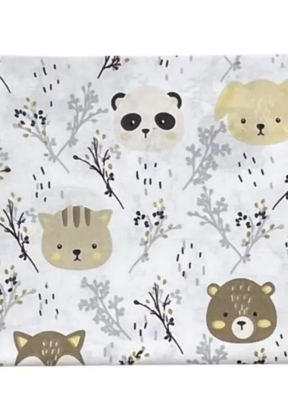 Пелюшка бавовняна. Принт: Ведмеді. Матеріал: Бавовна. Колір: Бежевий| Розмір: 90х80. Home.mama