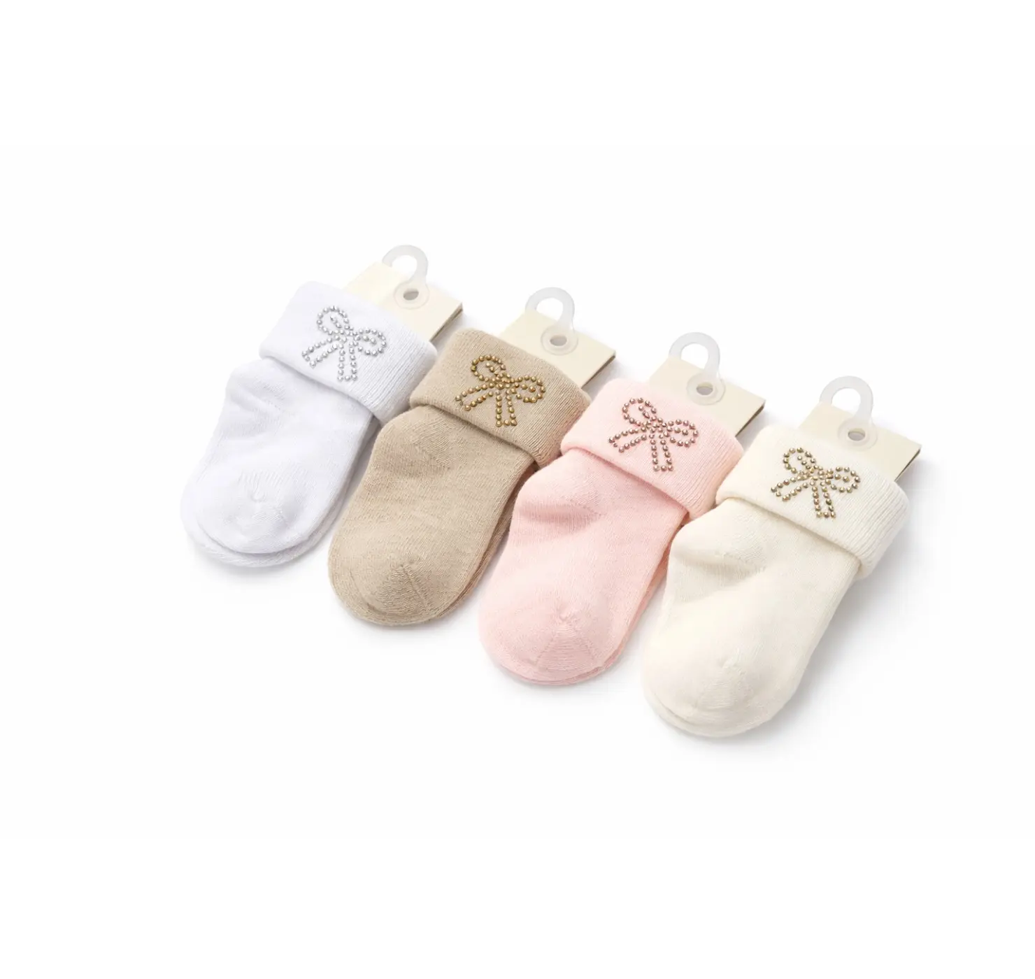 Шкарпетки бантик/ страз. Колір: Світло-Рожевий. Розмір: 0-6 міс. Katamino