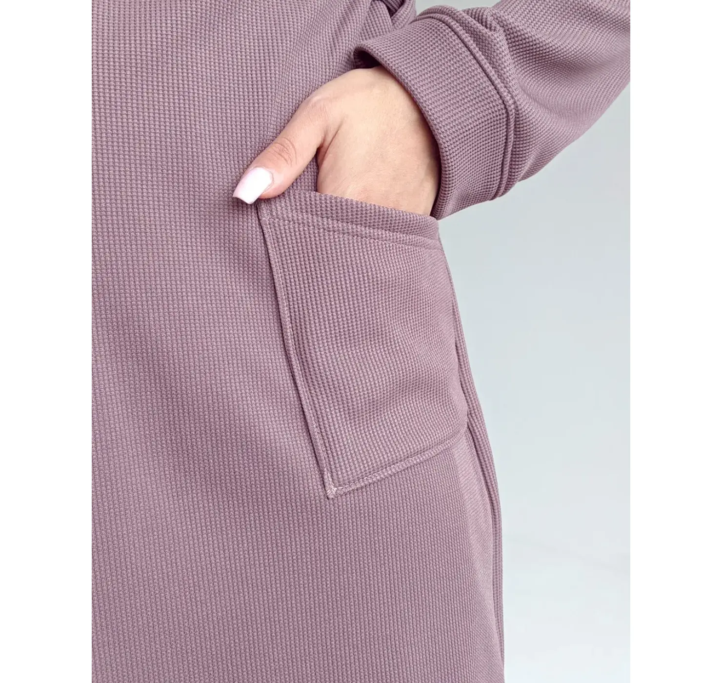 Теплий халат для вагітних WAFFLE. Колір: Какао. Розмір: 54/56. DIVATEX вид 1