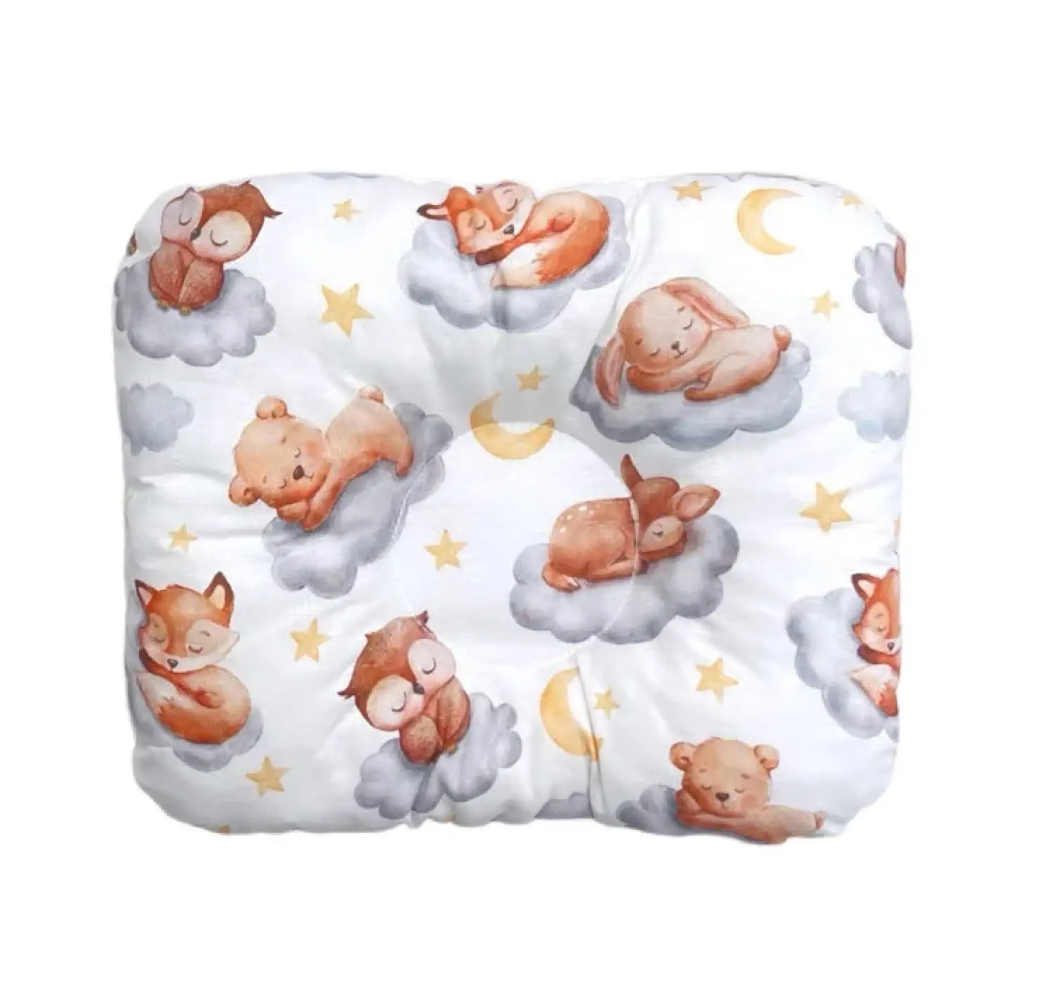 Бавовняна ортопедична подушка для немовлят. Колір: Сірий.  Матеріал: Бавовна. Home.mama вид 2