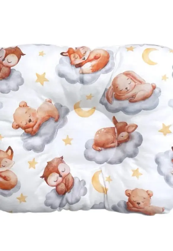 Бавовняна ортопедична подушка для немовлят. Колір: Помаранчевий.  Матеріал: Бавовна. Home.mama