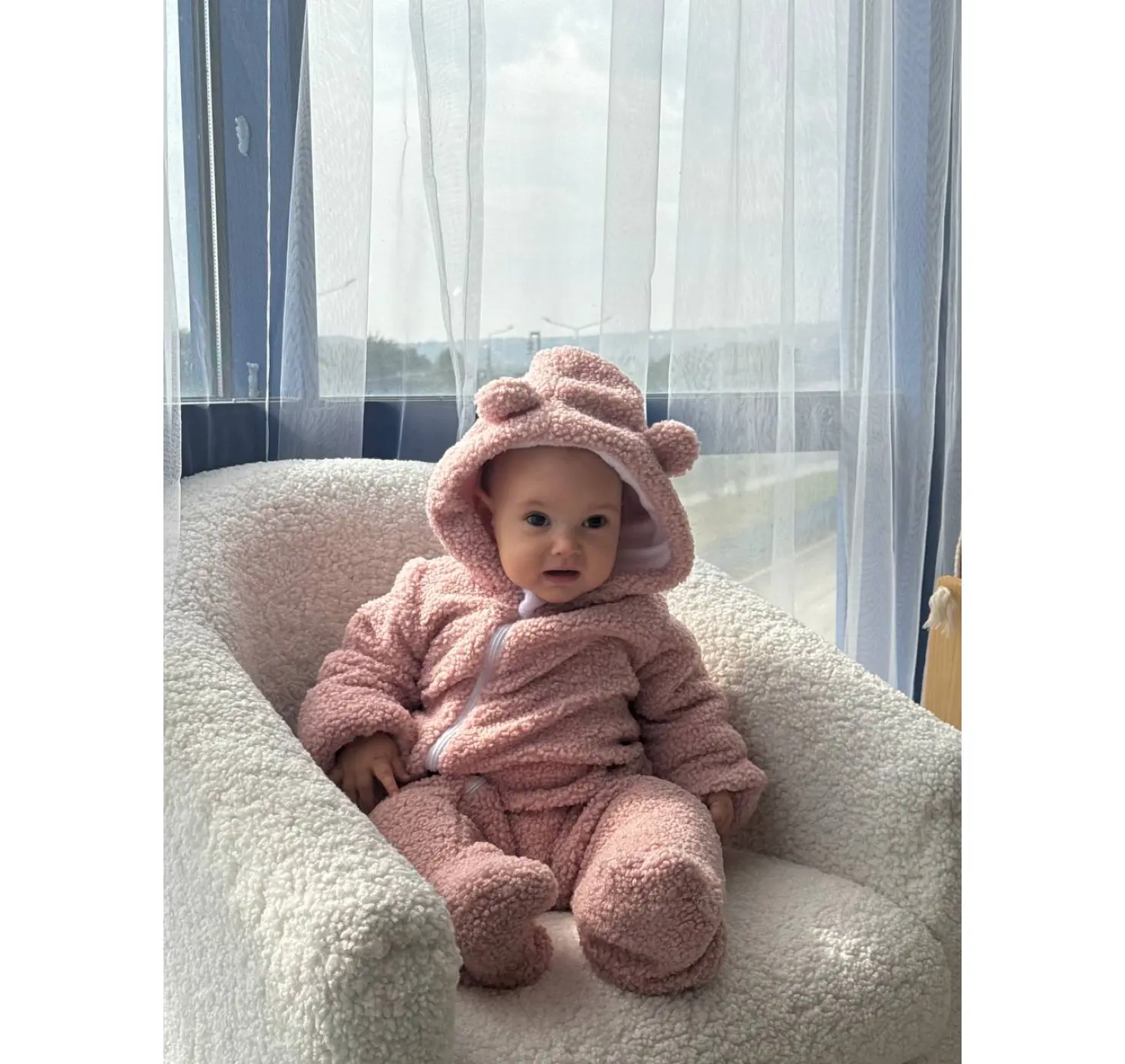 Дитячий демісезонний комбінезон "Тедді". Розмір : 0-3 міс. Колір: Шоколадний. Home.mama вид 4