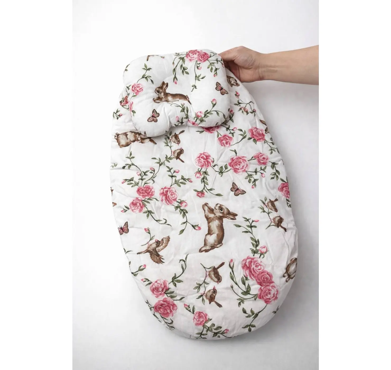 Непромокаюча простинь + подушка у візочок на резинці. Колір: Червоний .  Home.mama