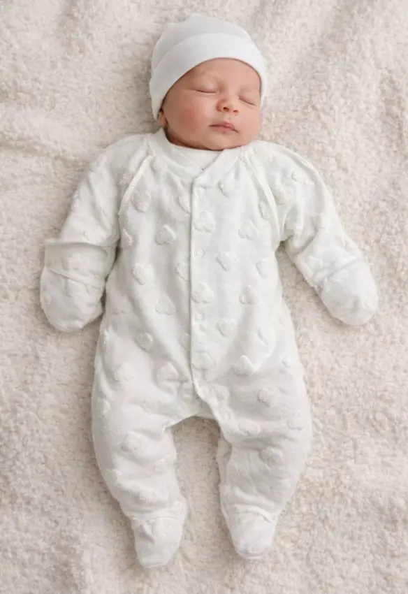 Чоловічок на кнопці. Розмір: 56| Колір: Молочний. Minikin