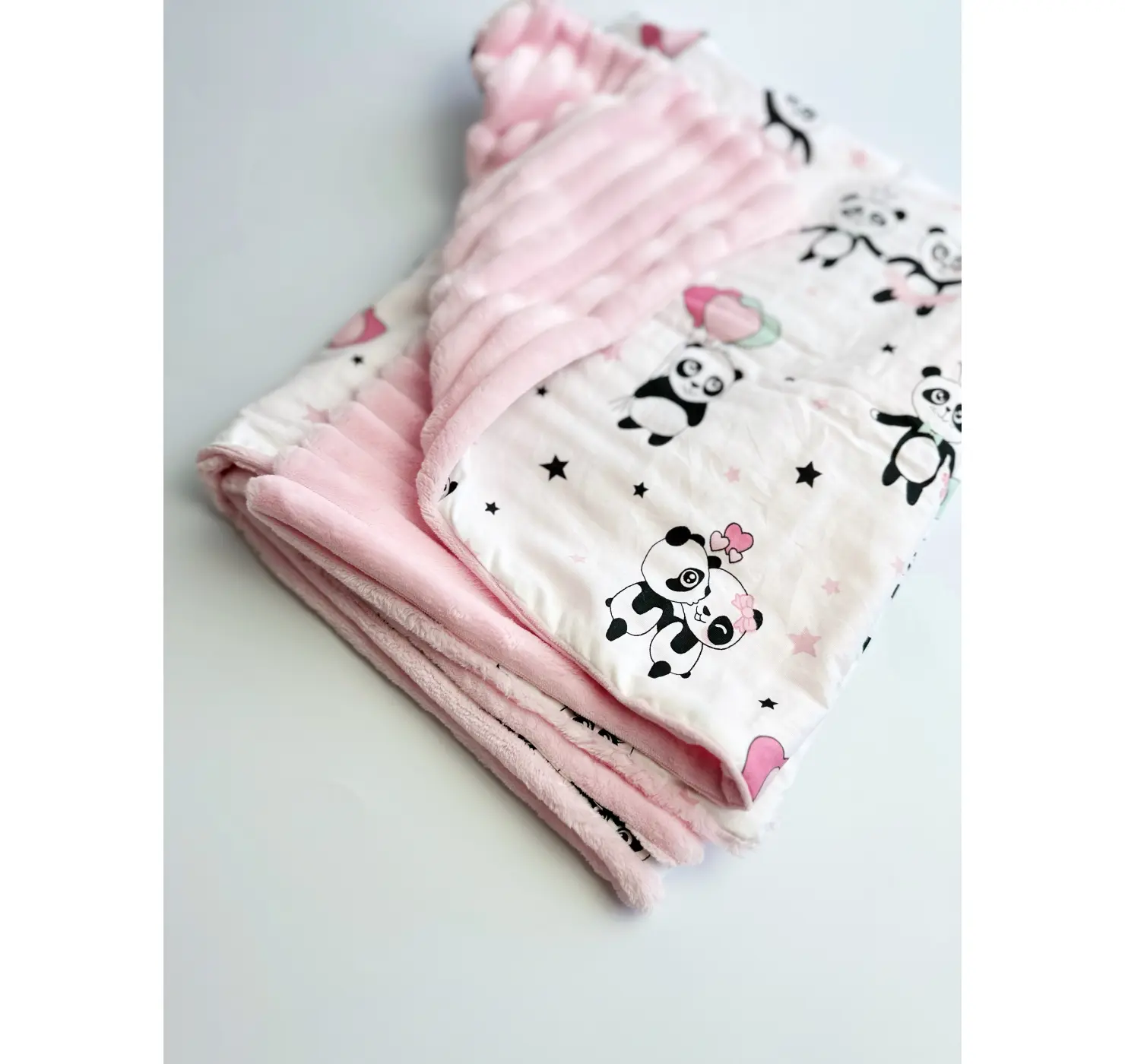 Плед плюшевий Ведмеді. Розмір: 100х80 | Колір: Небесно Блакитний | Матеріал: Плюш/Бавовна. Home.mama вид 1