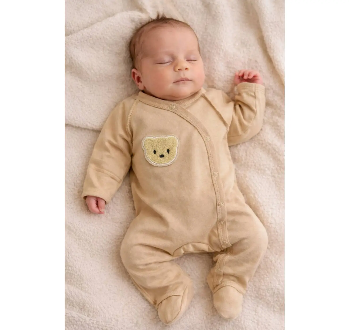 Теплий чоловічок ясля Ведмедик. Розмір: 56 | Матеріал: Футер-начіс | Колір: Сірий. Sweet Mario вид 5