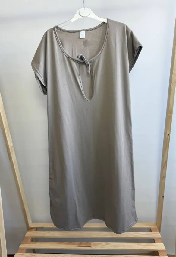 Нічна з великим вирізом на пологи.  Розмір: 46/48| Колір: Капучино . Сонечко