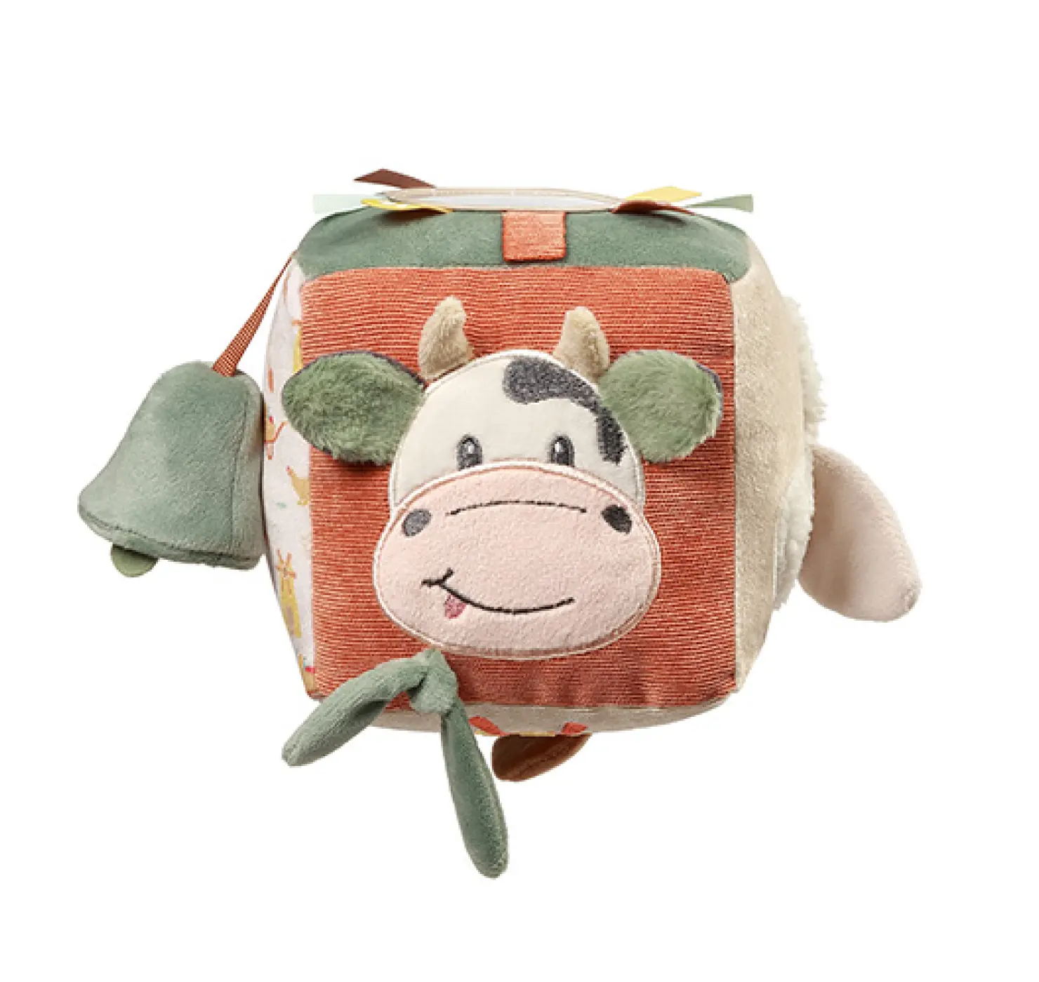 Іграшка сенсорна куб  Корівка Бінго .Babyono.