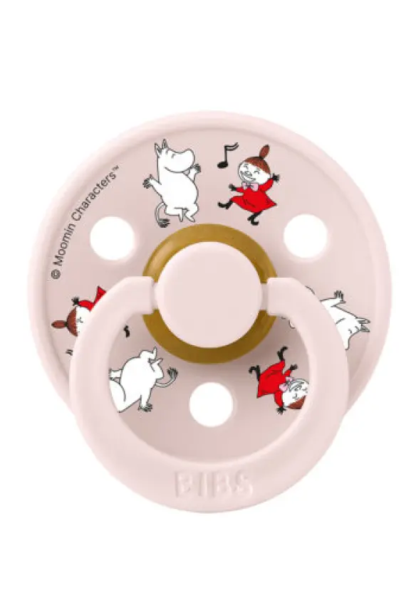 Пустушка BIBS x Moomins Colour Latex Round (кругла) Dancing Friends – Petal