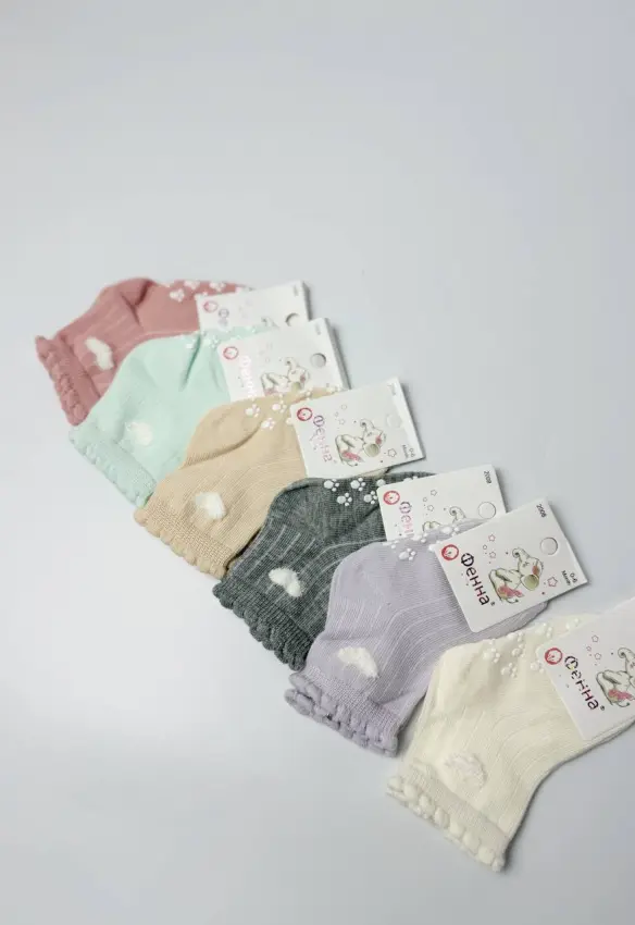 Шкарпетки Фенна. Розмір: 0-6 міс. Колір: Молочний.  Home.mama