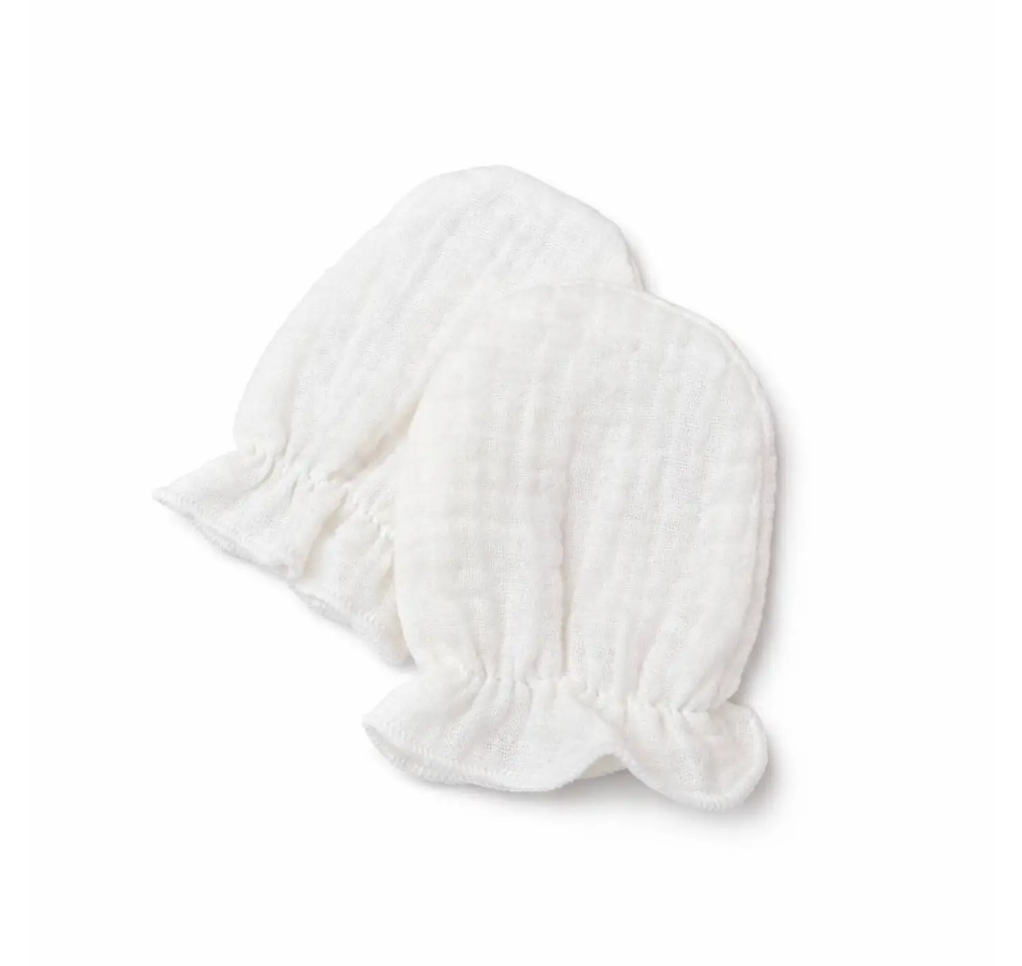 Муслінові рукавички. Колір : Молочний| Розмір: 0-3міс .Sweet Mario