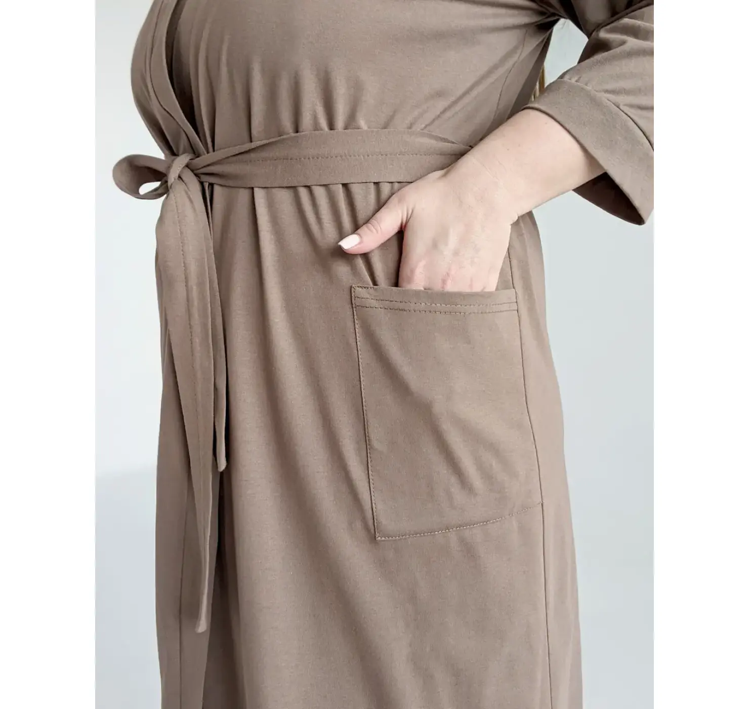 Комплект халат і сорочка у пологовий. Колір: Капучино | Розмір: 54/56. DIVATEX вид 2