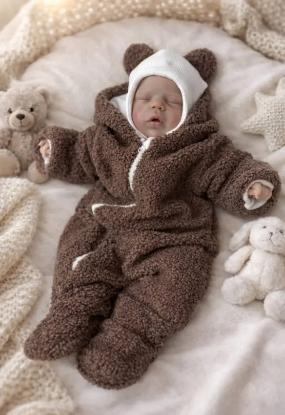 Шапочки Тедді. Розмір: 0-3 міс. Колір : Білий/Шоколадний. Home.mama