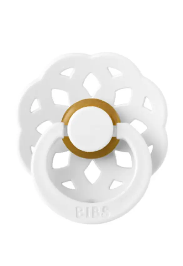 Пустушка BIBS Boheme Latex Round (кругла) – White. BIBS