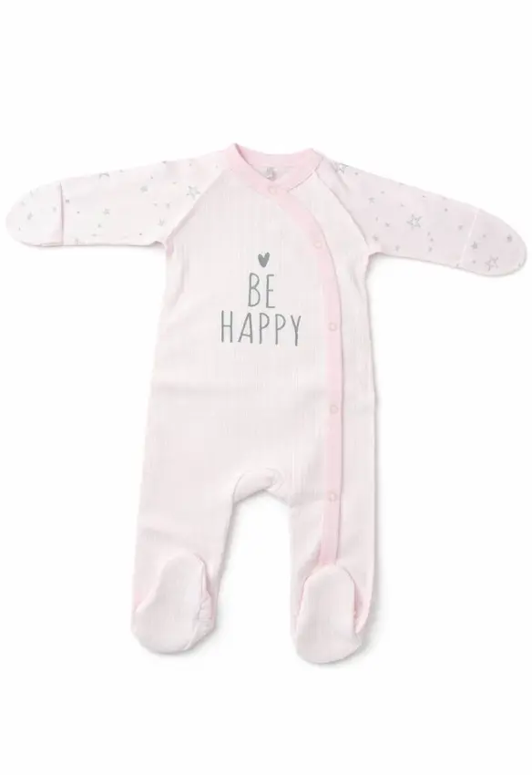 Чоловічок ясля рубчик. Принт: Зірка. Розмір: 56 | Матеріал: Інтерлок | Колір: Рожевий. Sweet Mario