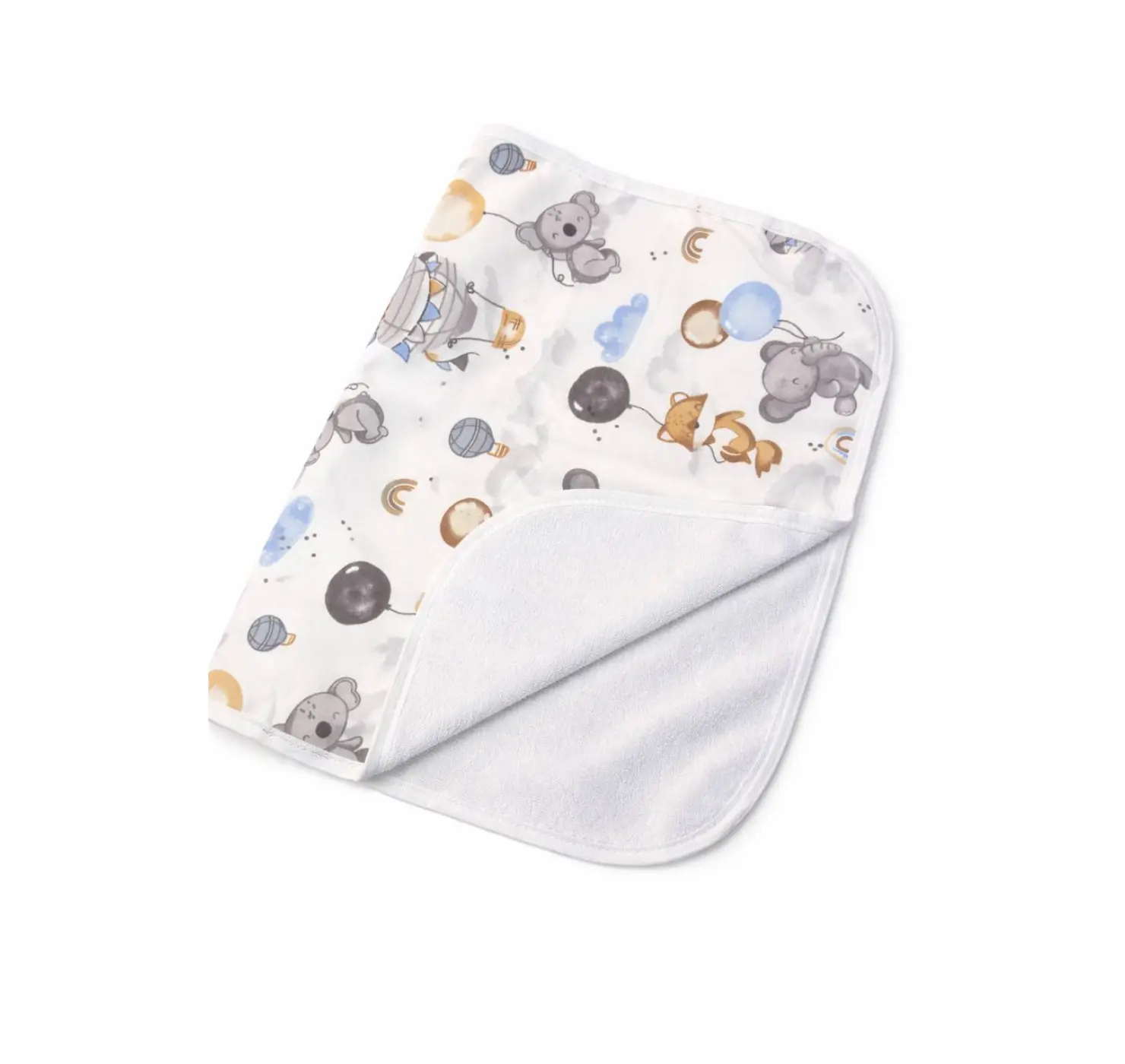 Непромокаюча багаторазова пелюшка. Принт: Зірка. Колір: Сірий. Матеріал: Бавовна/Махра. | Розмір: 40*60. Home.mama вид 4