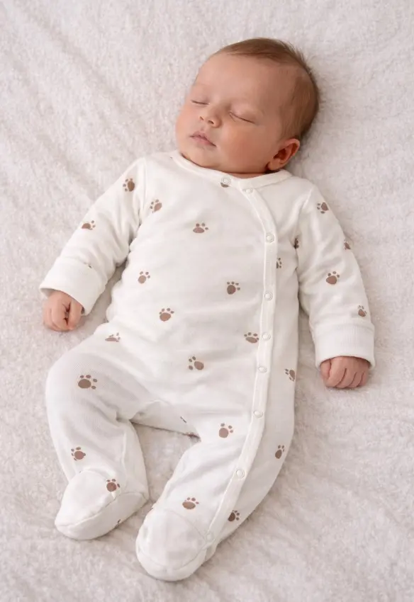 Чоловічок ясля.  Розмір: 56 | Матеріал: Інтерлок  | Колір: Мокко/Молочний. Sweet Mario