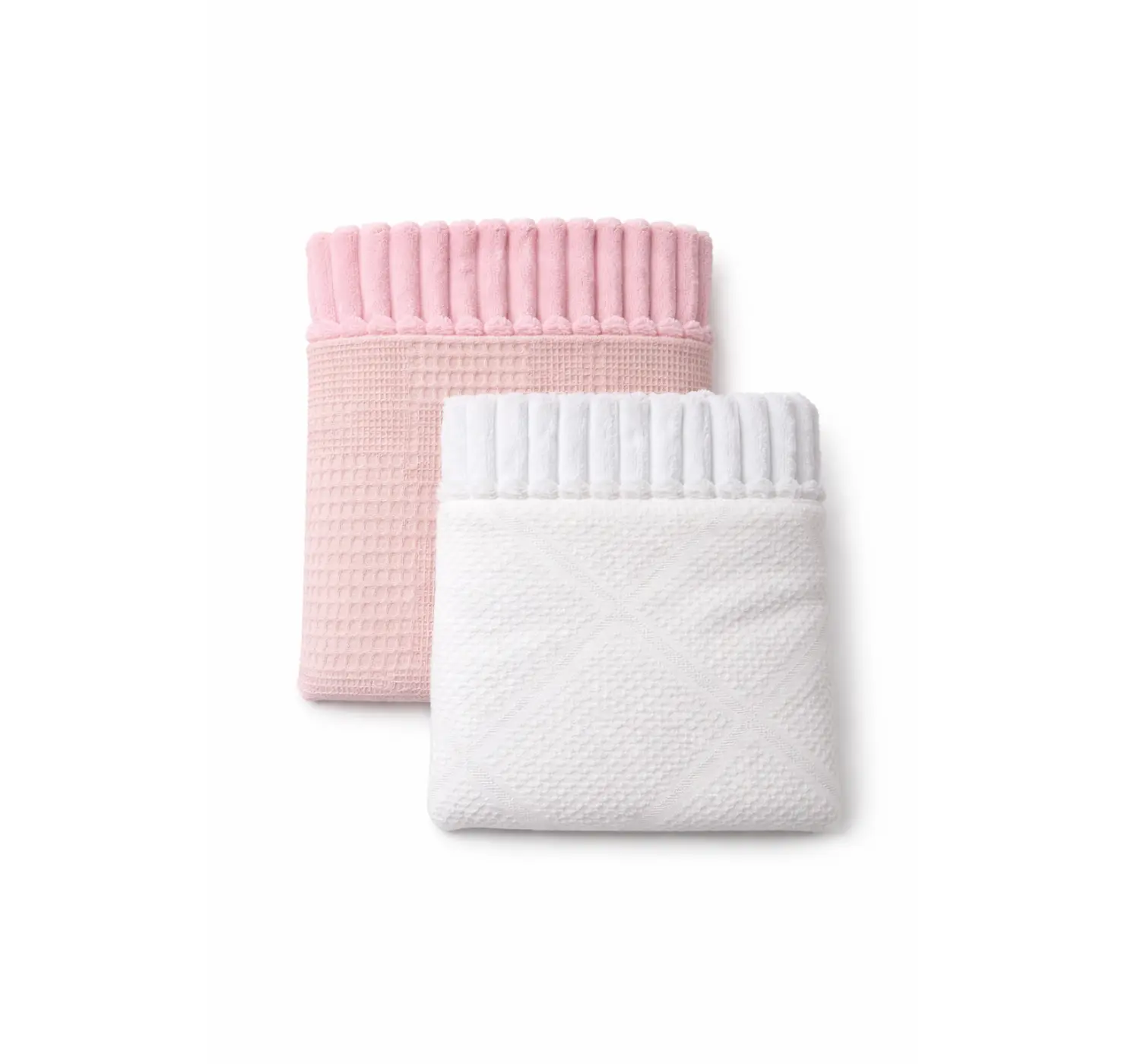 Плед плюш, без утеплення Вафелька . Колір: Білий . Матеріал: плюш/вафелька. Розмір: 100/80 вид 2