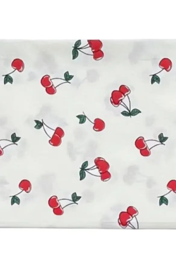 Пелюшка бавовняна. Колір: Червоний. Принт: Вишні. Матеріал: Бавовна. | Розмір: 90х80. Home.mama