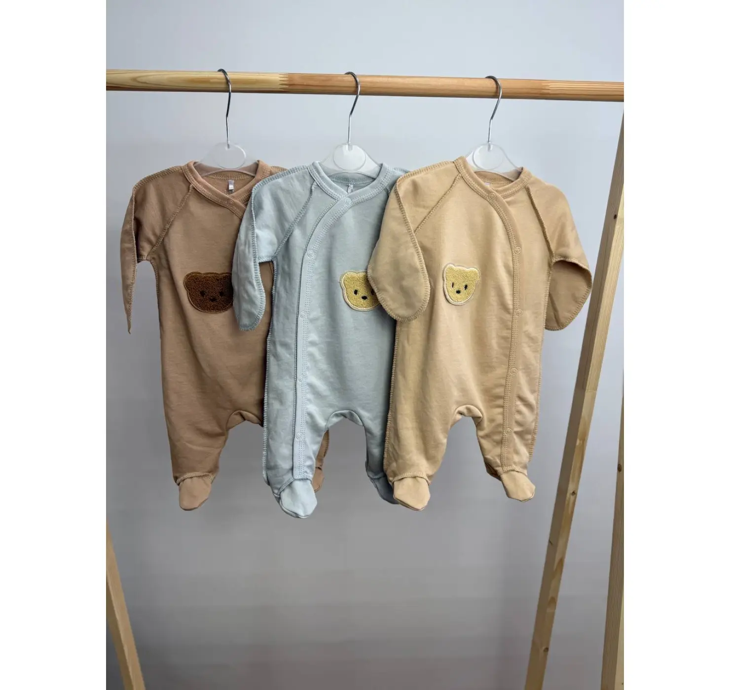 Теплий чоловічок ясля Ведмедик. Розмір: 56 | Матеріал: Футер-начіс | Колір: Сірий. Sweet Mario вид 1