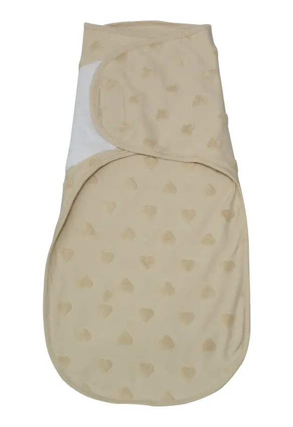 Пелюшка кокон на липучці. Розмір: 56/62.  Колір: Бежевий. MINI KIN