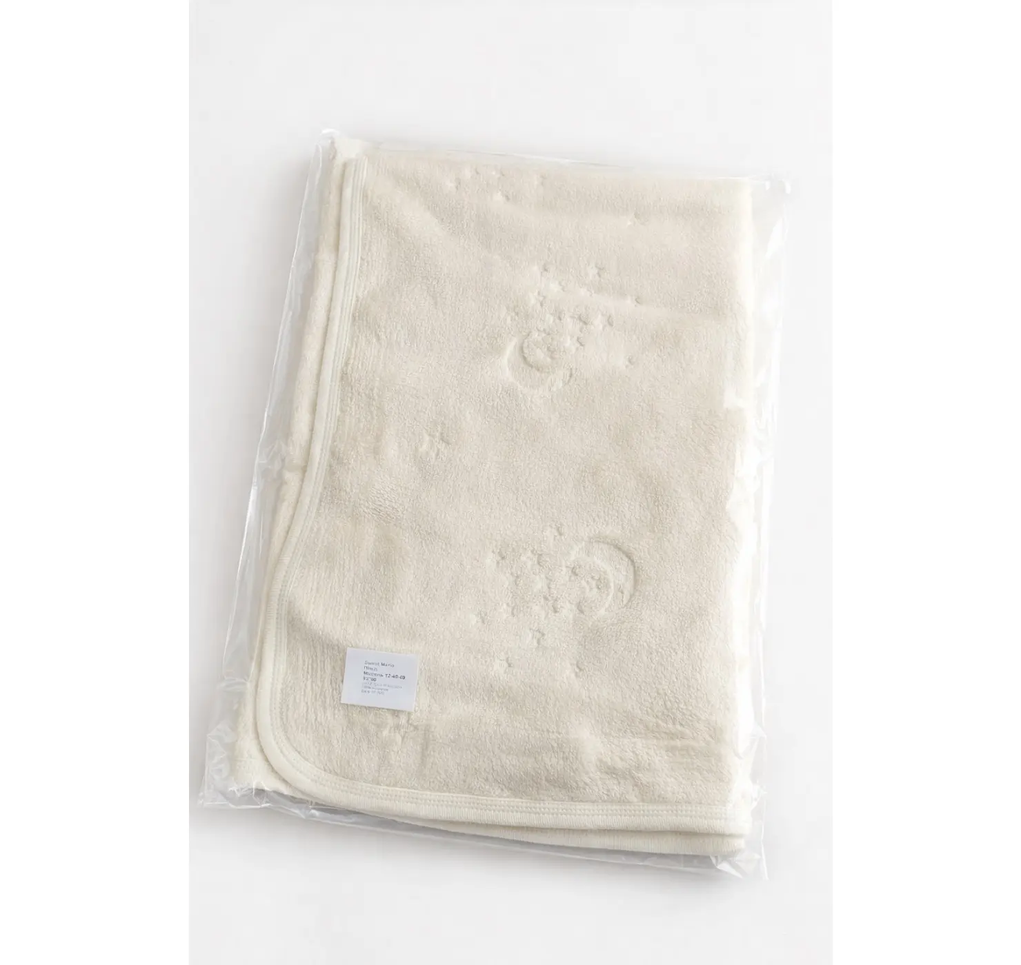 Плед плюшевий. Розмір: 90х90 | Колір: Молочний| Матеріал: Плюш. Sweet Mario