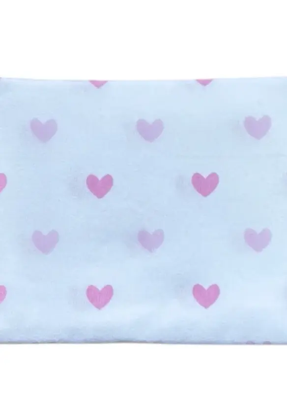 Пелюшка байка Серця. Матеріал: Байка. Колір: Рожевий | Розмір: 90х80. Home.mama