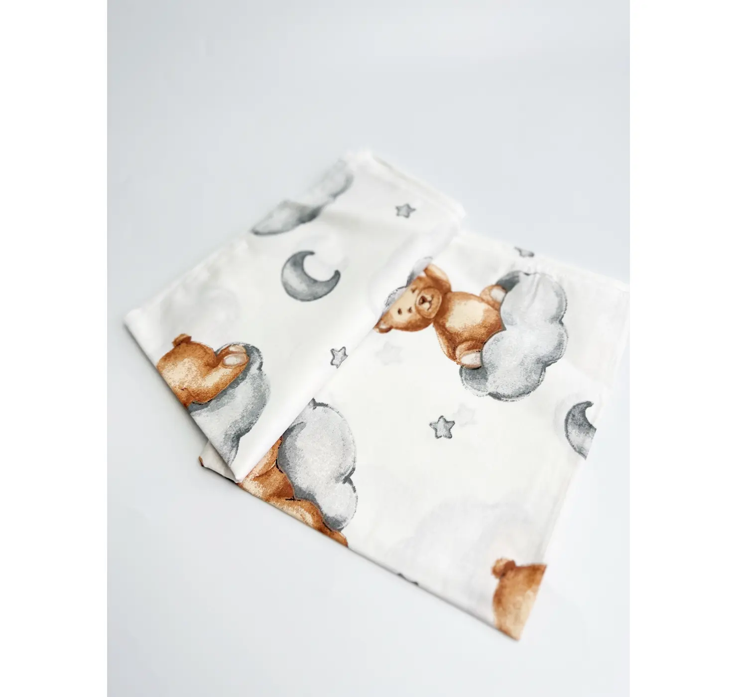 Пелюшка бавовняна. Принт: Ведмедик. Матеріал: Бавовна. Колір: Бежевий| Розмір: 90х80. Home.mama