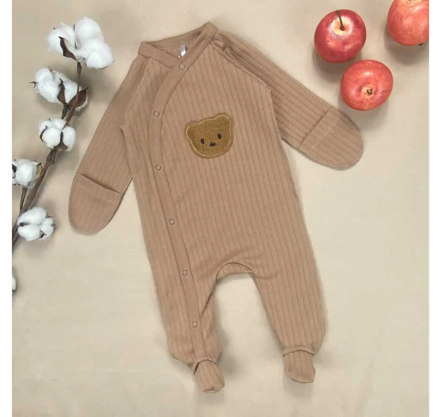 Чоловічок ясля Ведмедики. Колір: Коричневий. Розмір: 56 | Матеріал: Інтерлок | Колір: . Sweet Mario