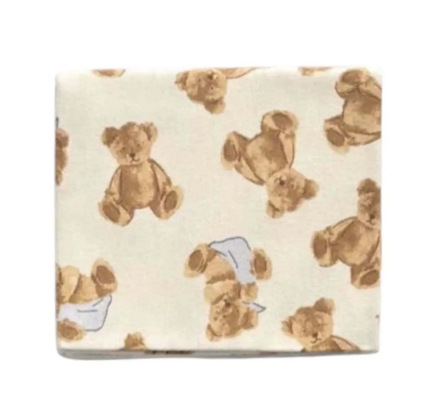 Пелюшка байка Ведмедики з хусточкою. Колір: Бежевий/Коричнвий. Матеріал: Байка. | Розмір: 100х80. Home.mama
