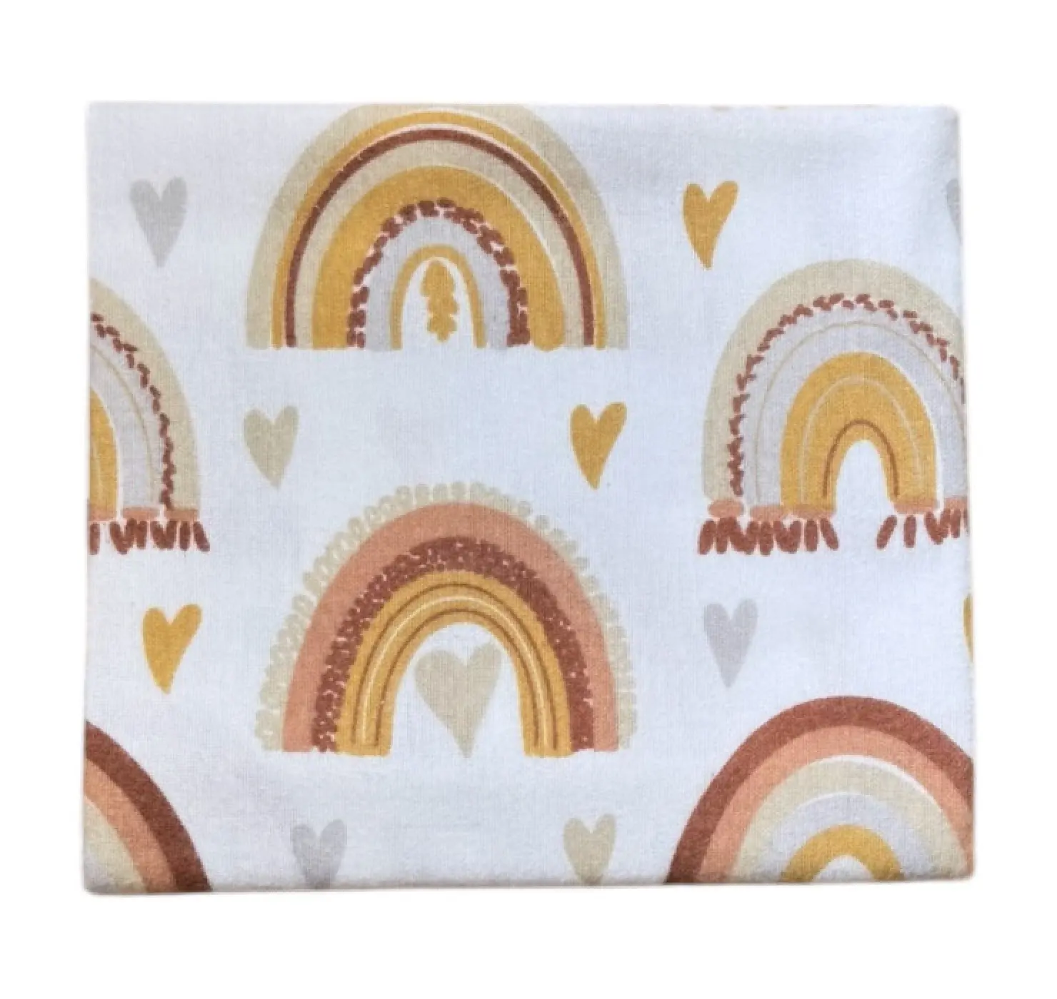 Пелюшка фланелева/ байкова. Принт: Веселка 90/80. Колір: Коричневий . Home mama.