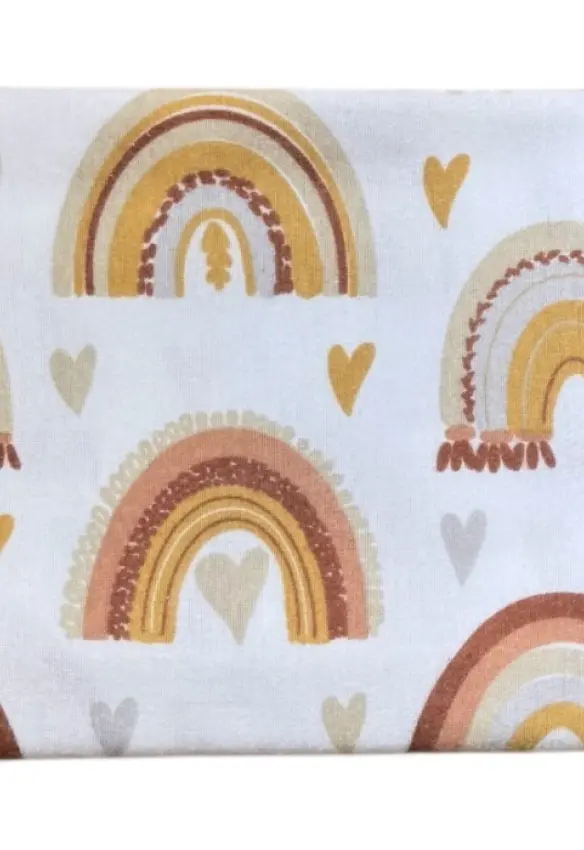 Пелюшка фланелева/ байкова. Принт: Веселка 90/80. Колір: Коричневий . Home mama.