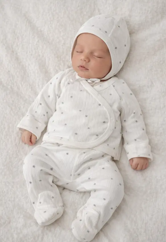 Комплект (сорочечка, повзунки, шапочка). Принт Зірочка Розмір: 56 | Колір: Білий. Sweet Mario