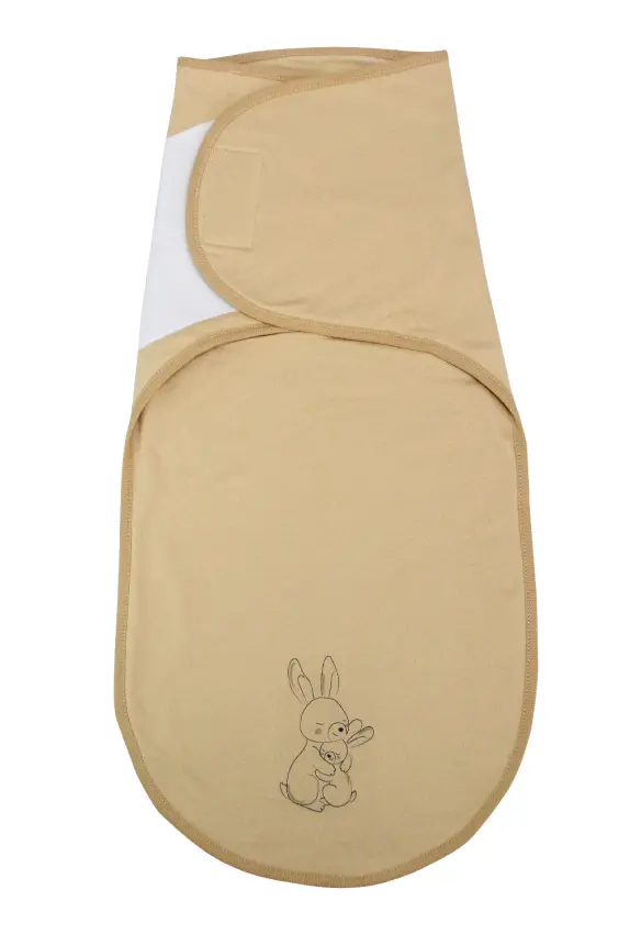 Пелюшка кокон на липучці. Колір: Бежевий . MINI KIN